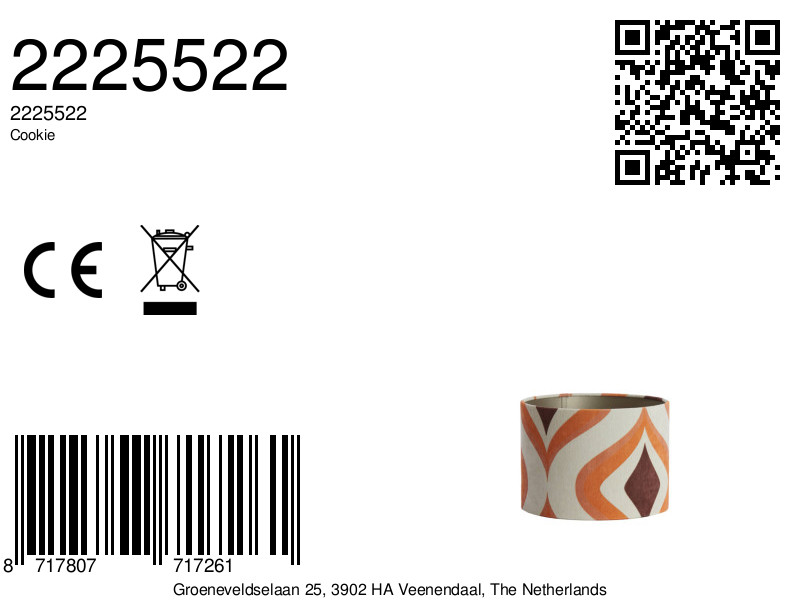 Retro-Muster Lampenschirm zylindrisch Light & Living Cookie – Bild 8