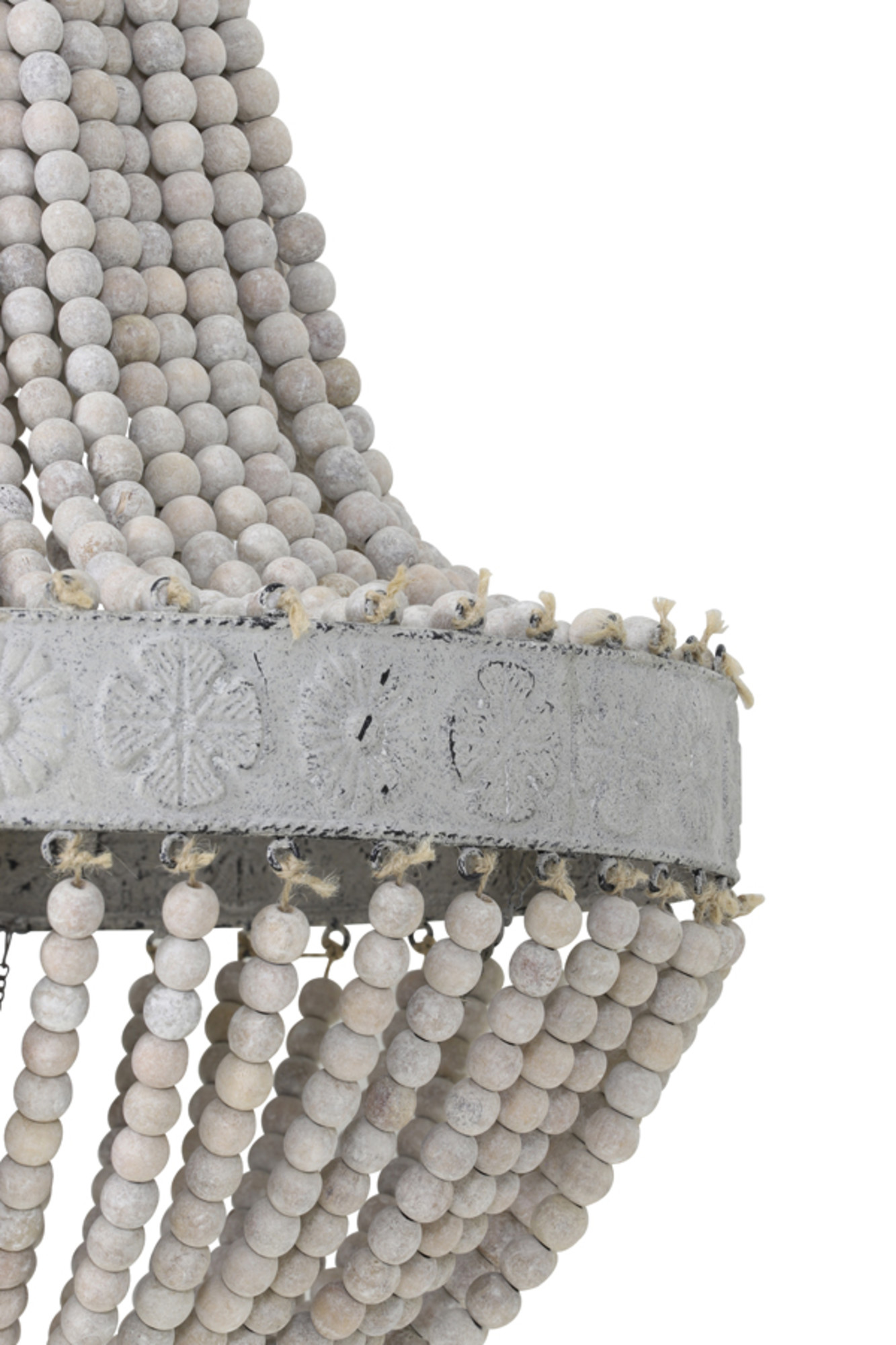 Hängelampe im Kronleuchter-Stil aus Holzperlen Light & Living Luna – Bild 3