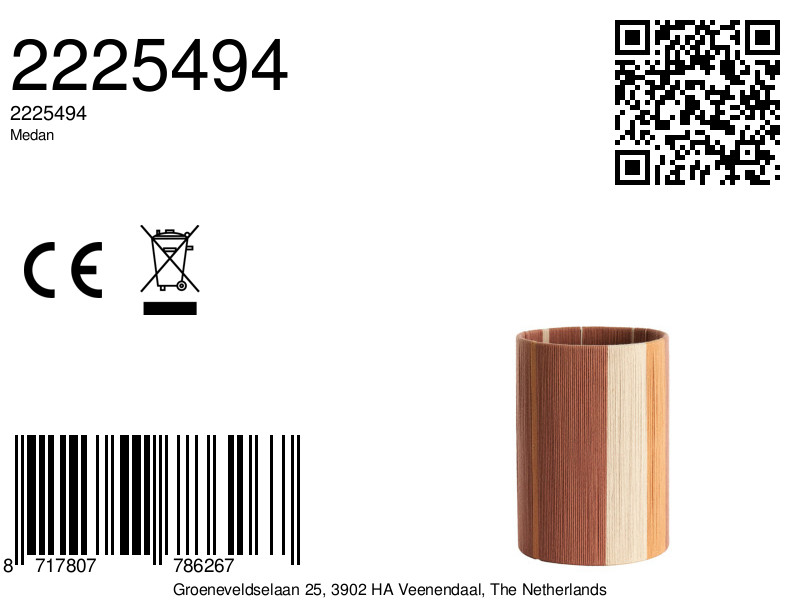 Gestreifte Lampenschirm Terrakotta-Farbe Light & Living Medan – Bild 8