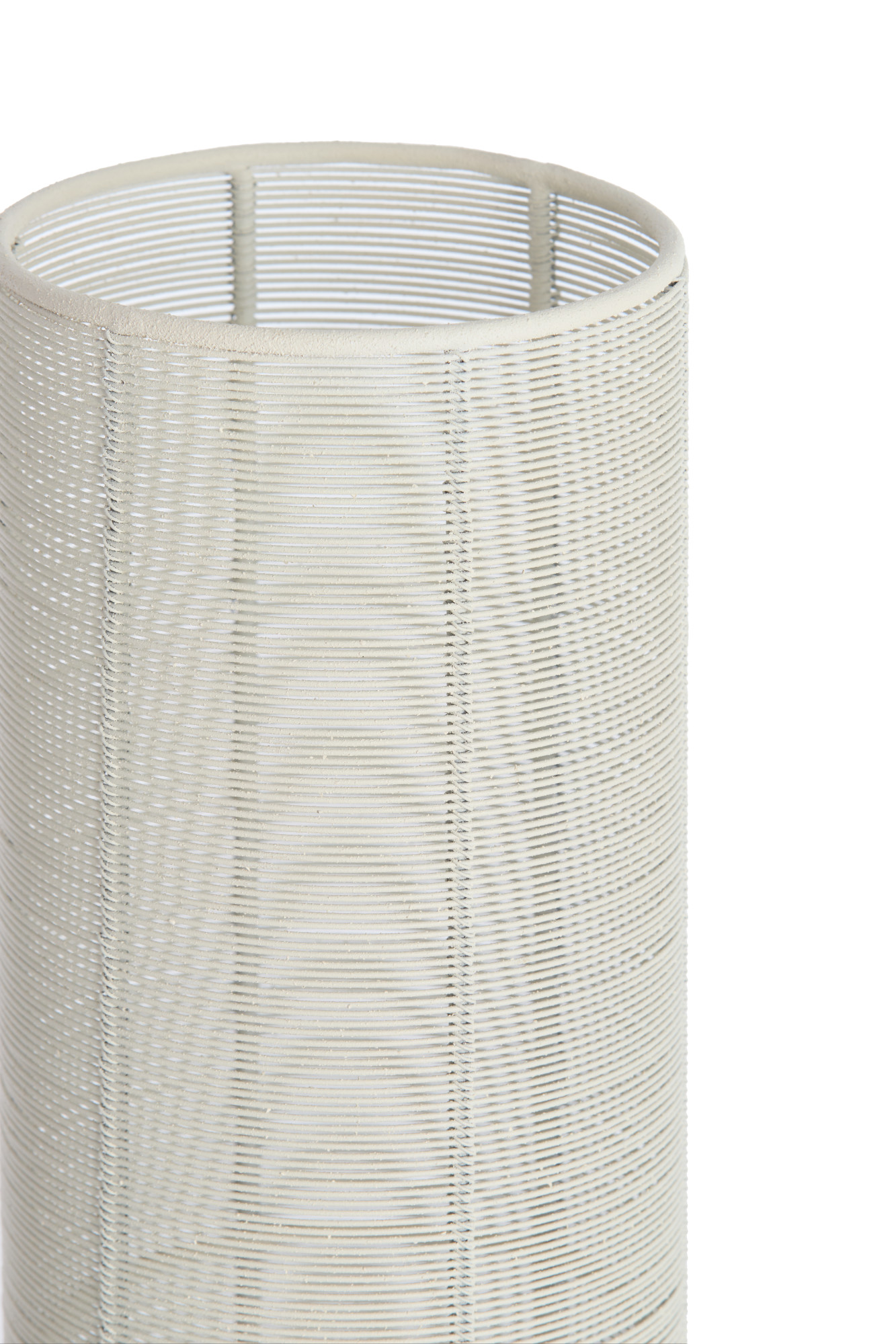 Weiße zylindrische Tischleuchte aus Draht Light & Living Lezuza – Bild 3