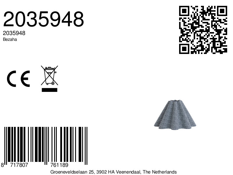 Stoffschirm Lampendesign kariert Light & Living Bezaha – Bild 8