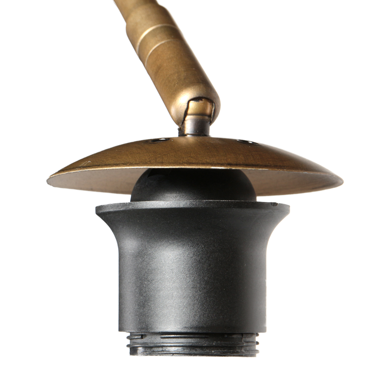 Bogenlampe Bronze mit weißem Stoffschirm Steinhauer Sparkled Light – Bild 9