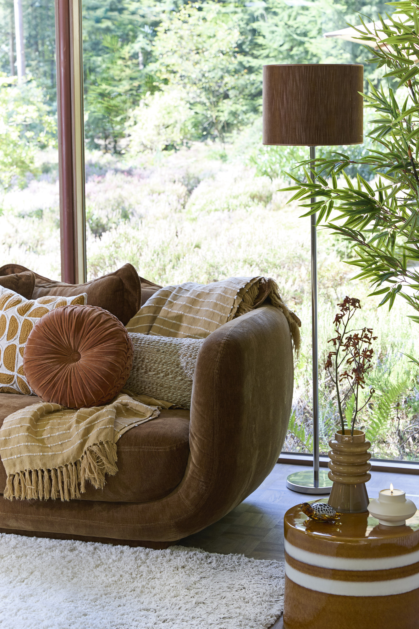 Zylindrische Lampenschirm in brauner Farbe Light & Living Penny – Bild 4