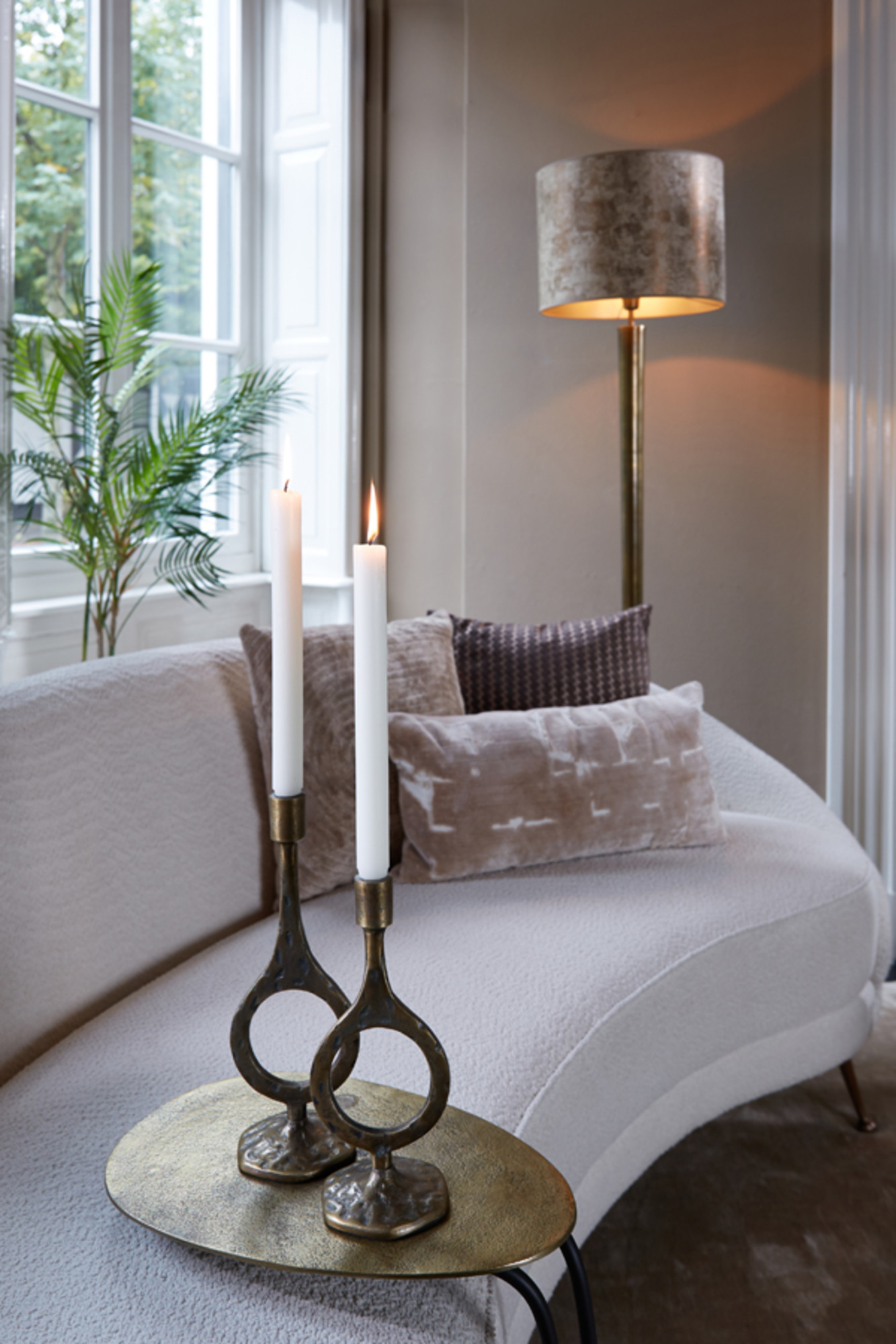 Blaue moderne Stehleuchten mit Stoffschirm Light & Living Vixen – Bild 4