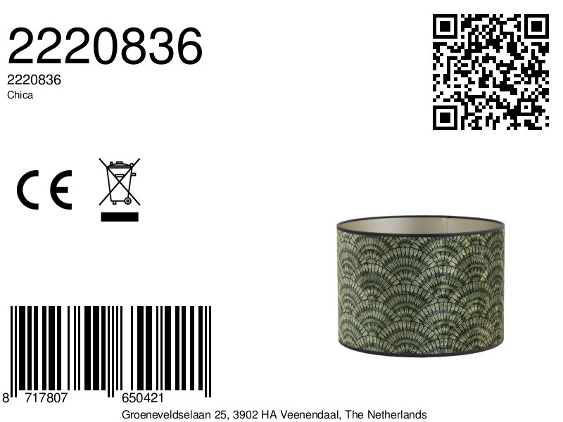 Grüner Art-Déco-Lampenschirm Light & Living Chica – Bild 6