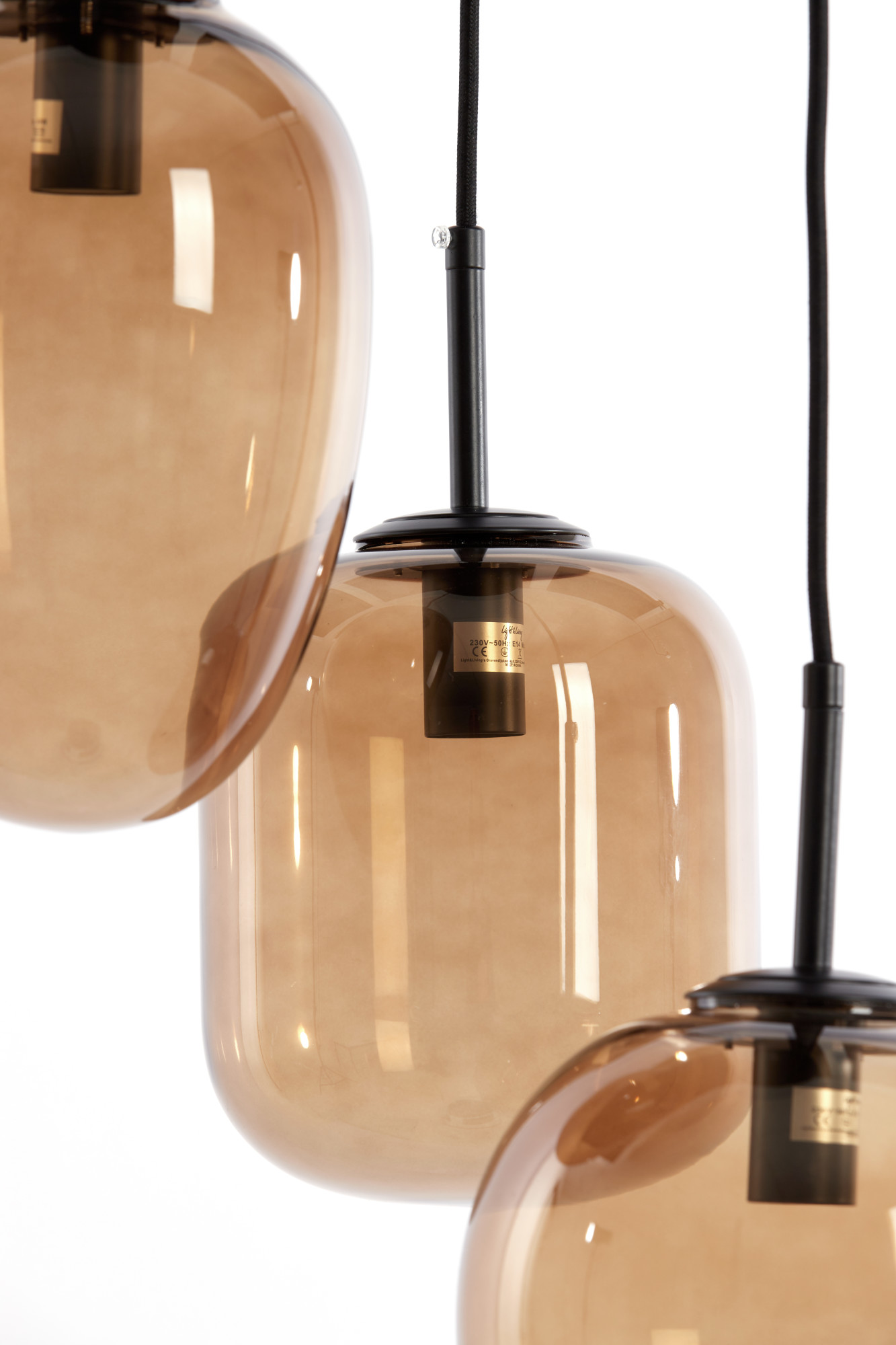 Dreiflammige Glas-Hängelampe Light & Living Mezza – Bild 5