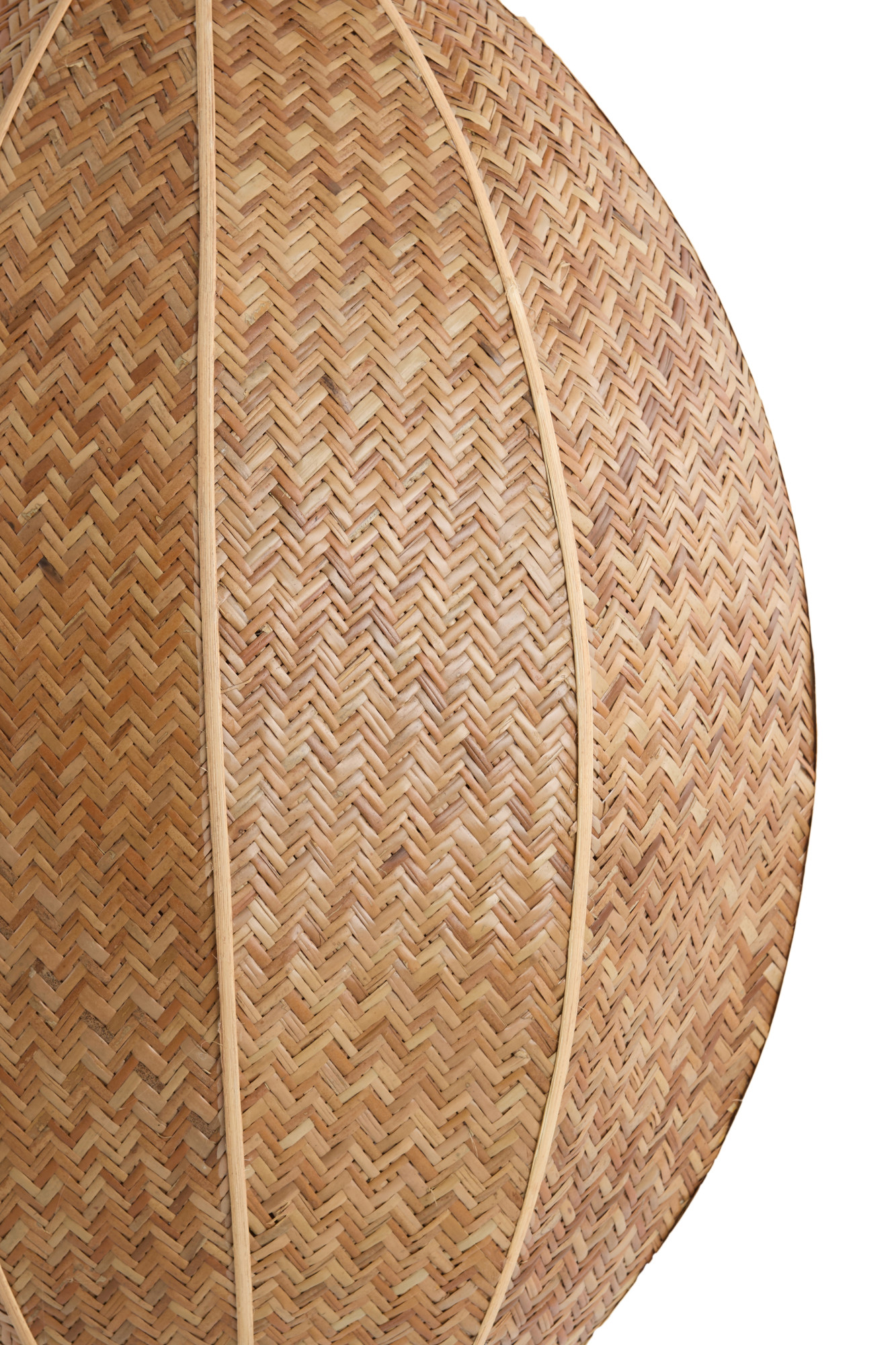 Eiförmige Rattan-Hängelampe in Naturfarbe Light & Living Milatos – Bild 3