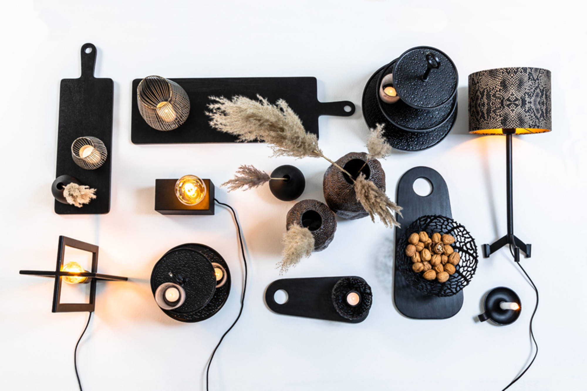 Antike schwarze Tischlampe Light & Living Dennis – Bild 5