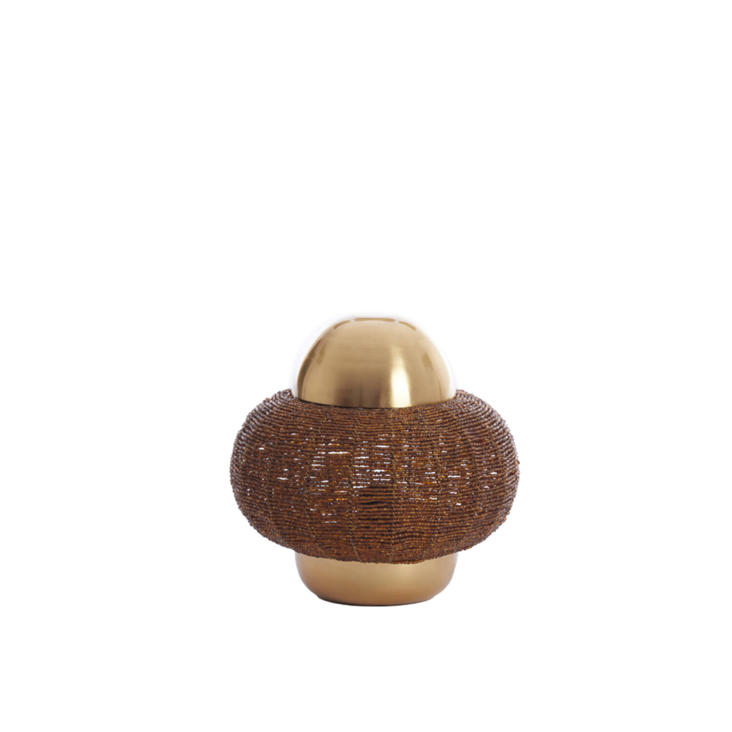 Braune Tischleuchte mit goldenen Akzenten Light & Living Cetara