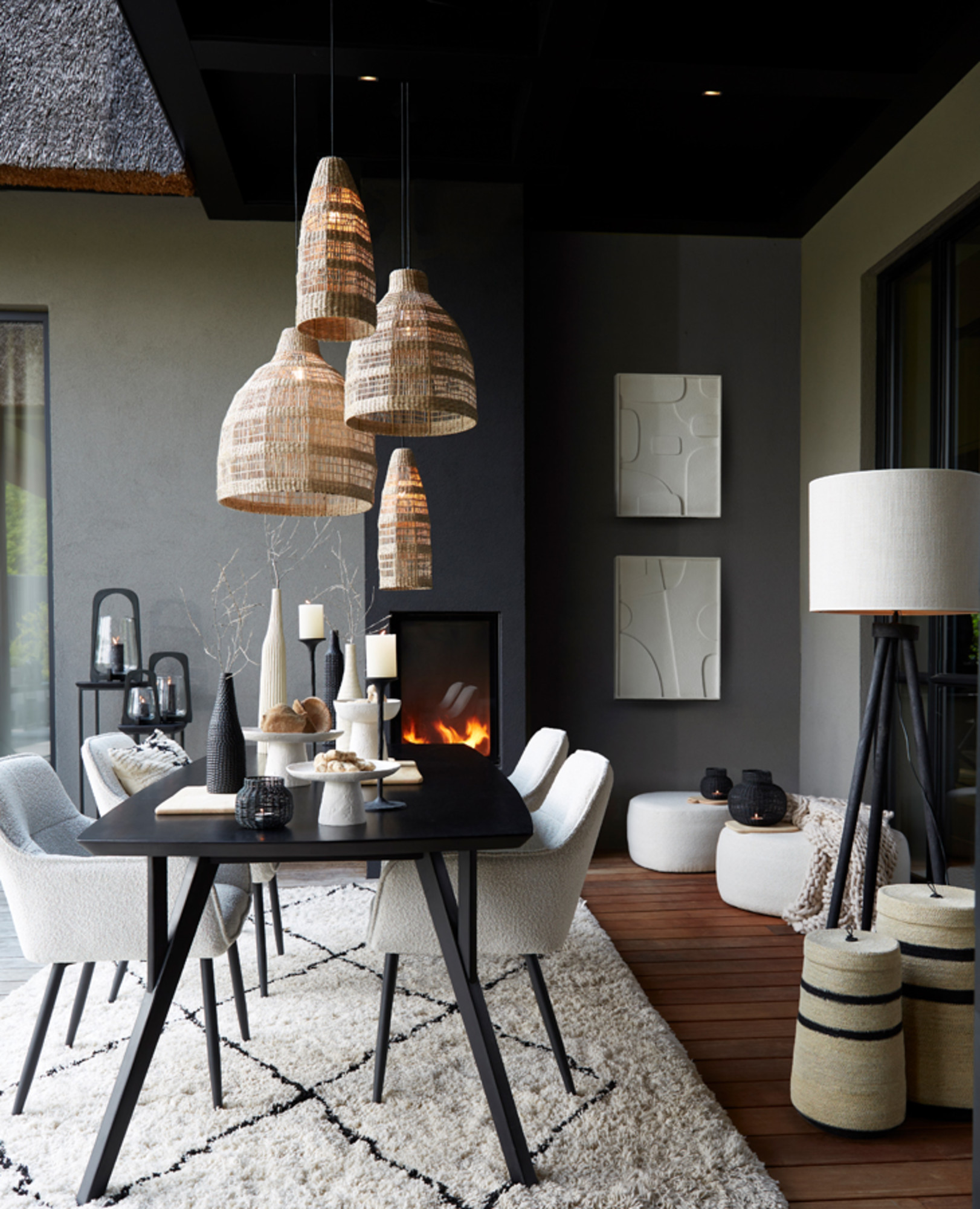 Weiße Stofflampenschirm in zylindrischer Form Light & Living Saverna – Bild 4