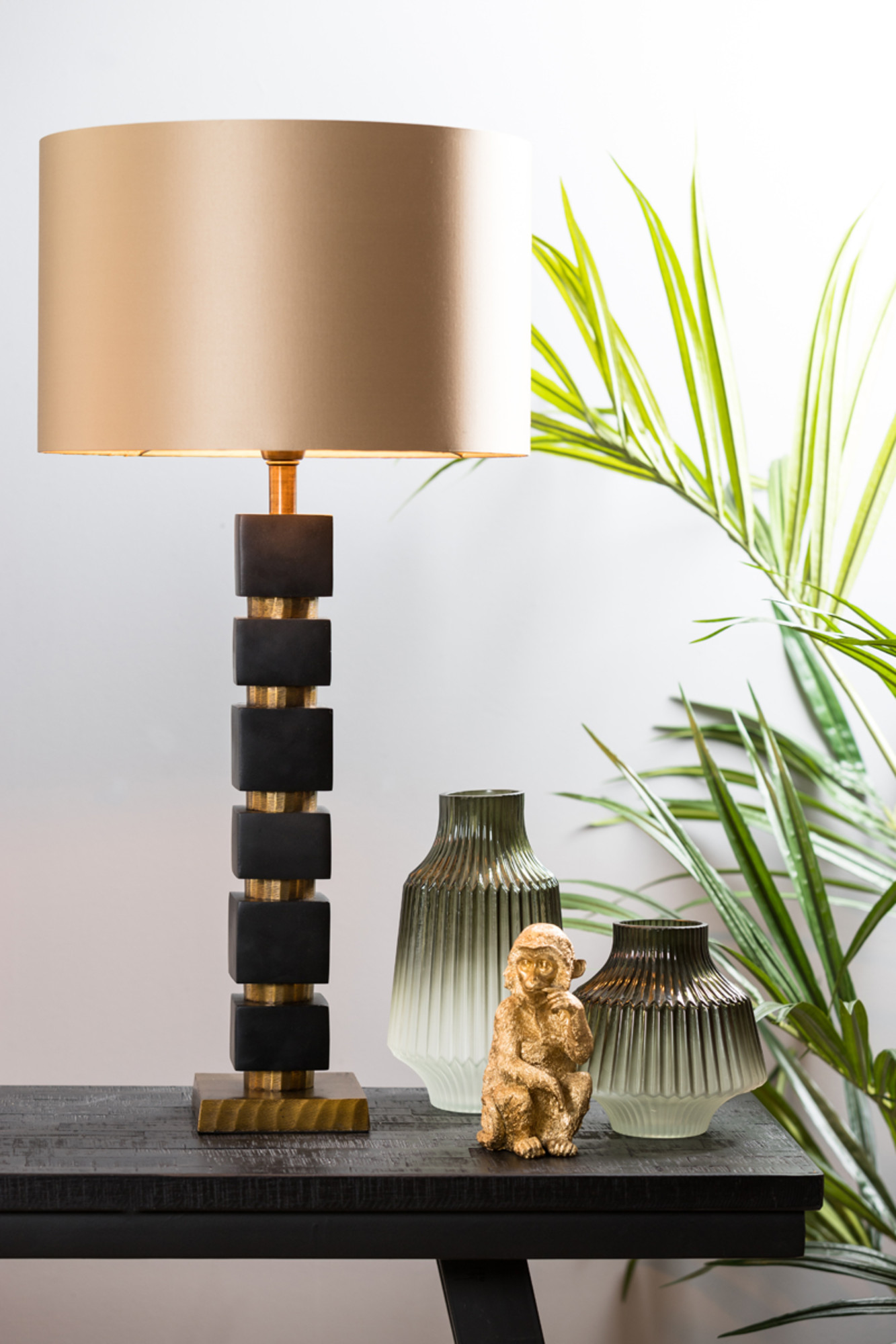 Zylindrische goldene Lampenschirm Light & Living Monaco – Bild 3