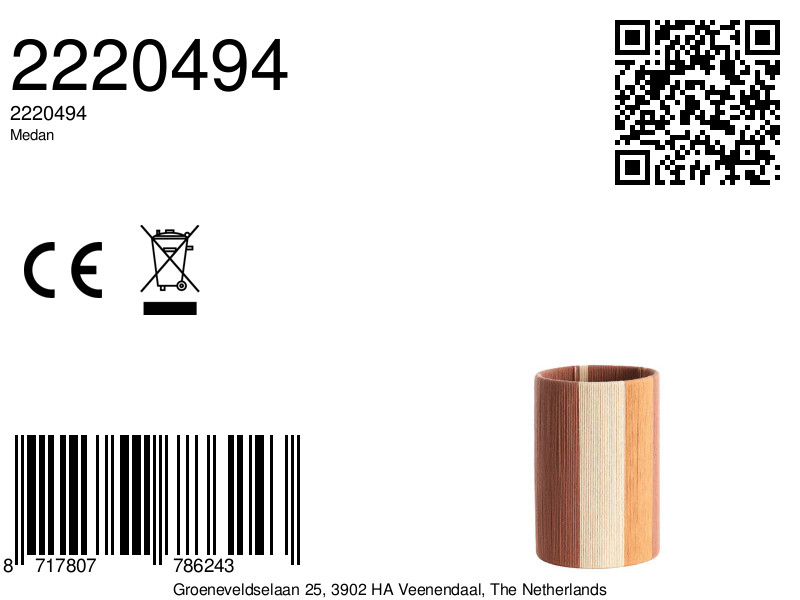 Gestreifte zylindrische Lampenschirm Light & Living Medan – Bild 6