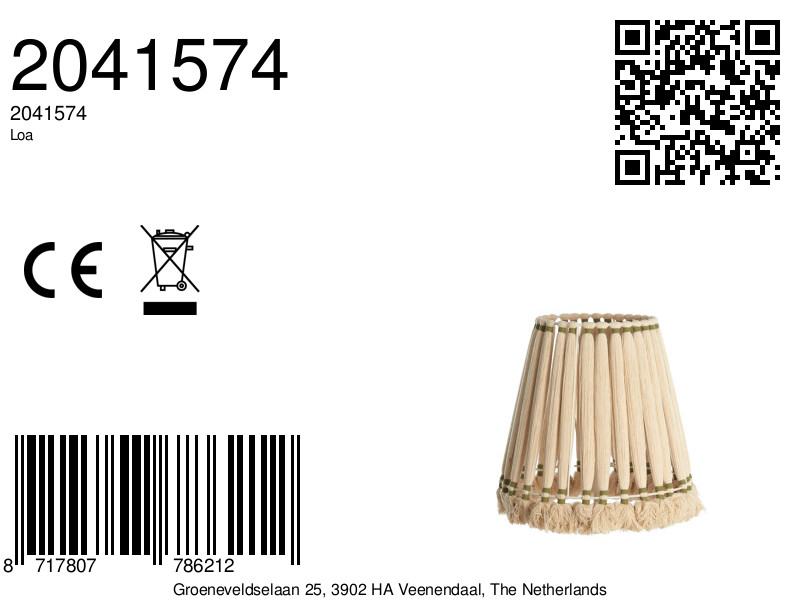 Beige Lampenschirm im Boho-Stil Light & Living Loa – Bild 7