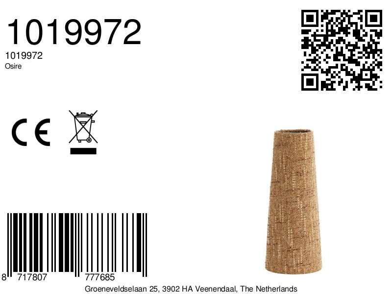 Stofflampenschirm aus natürlichem Gewebe Light & Living Osire – Bild 7