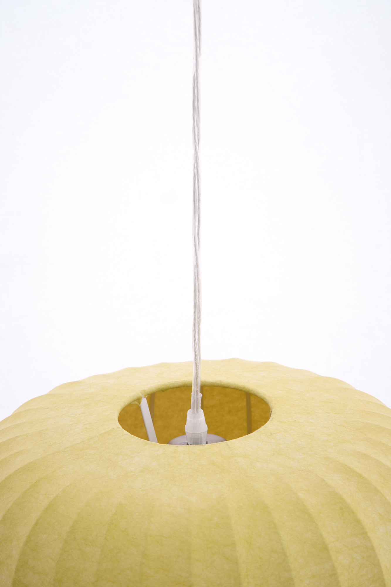 Runde Hängelampe aus hellgelbem Stoff Light & Living Lexa – Bild 3