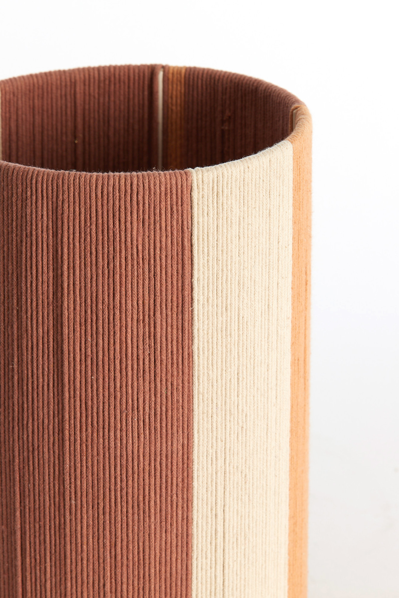 Gestreifte Lampenschirm Terrakotta-Farbe Light & Living Medan – Bild 3