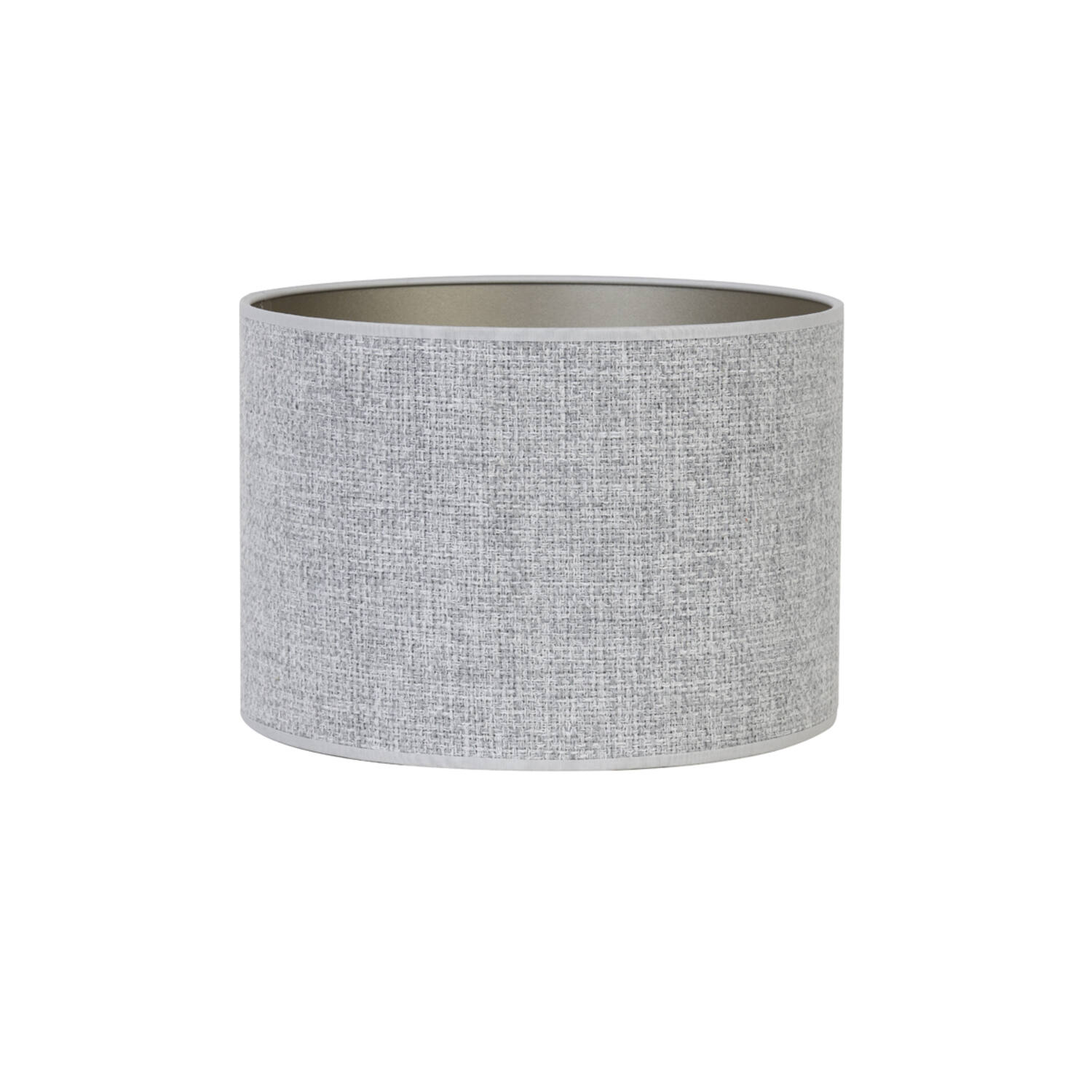 Zylindrischer Lampenschirm aus grauem Stoff Light & Living Saverna