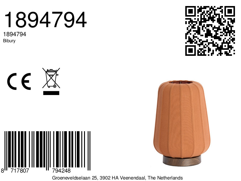 Orangefarbene Plissee-Tischlampe Light & Living Bibury – Bild 5