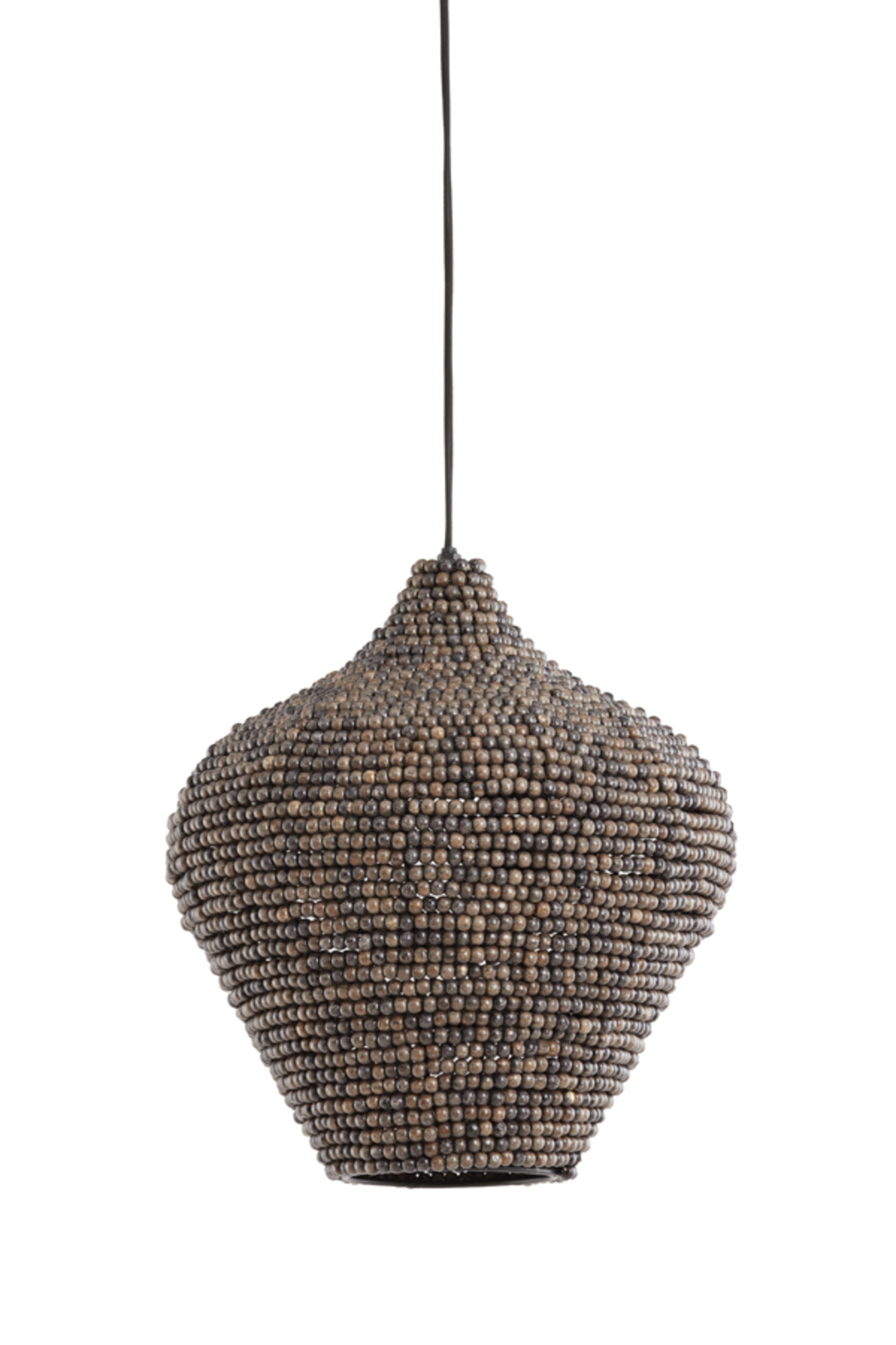 Holzperlen-Hängelampe in Erdtönen mit natürlichem Look Light & Living Kalenga – Bild 2