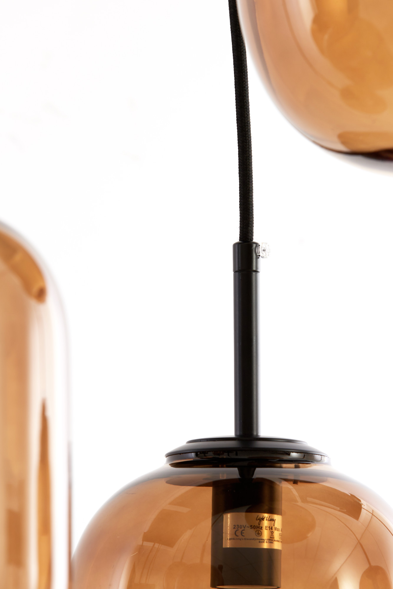 Cluster-Hängelampe mit braunen Glaskugeln Light & Living Mezza – Bild 8