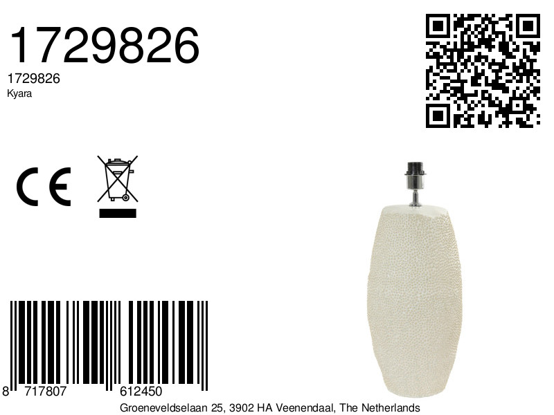 Tischlampe mit weißer Textur Light & Living Kyara – Bild 8