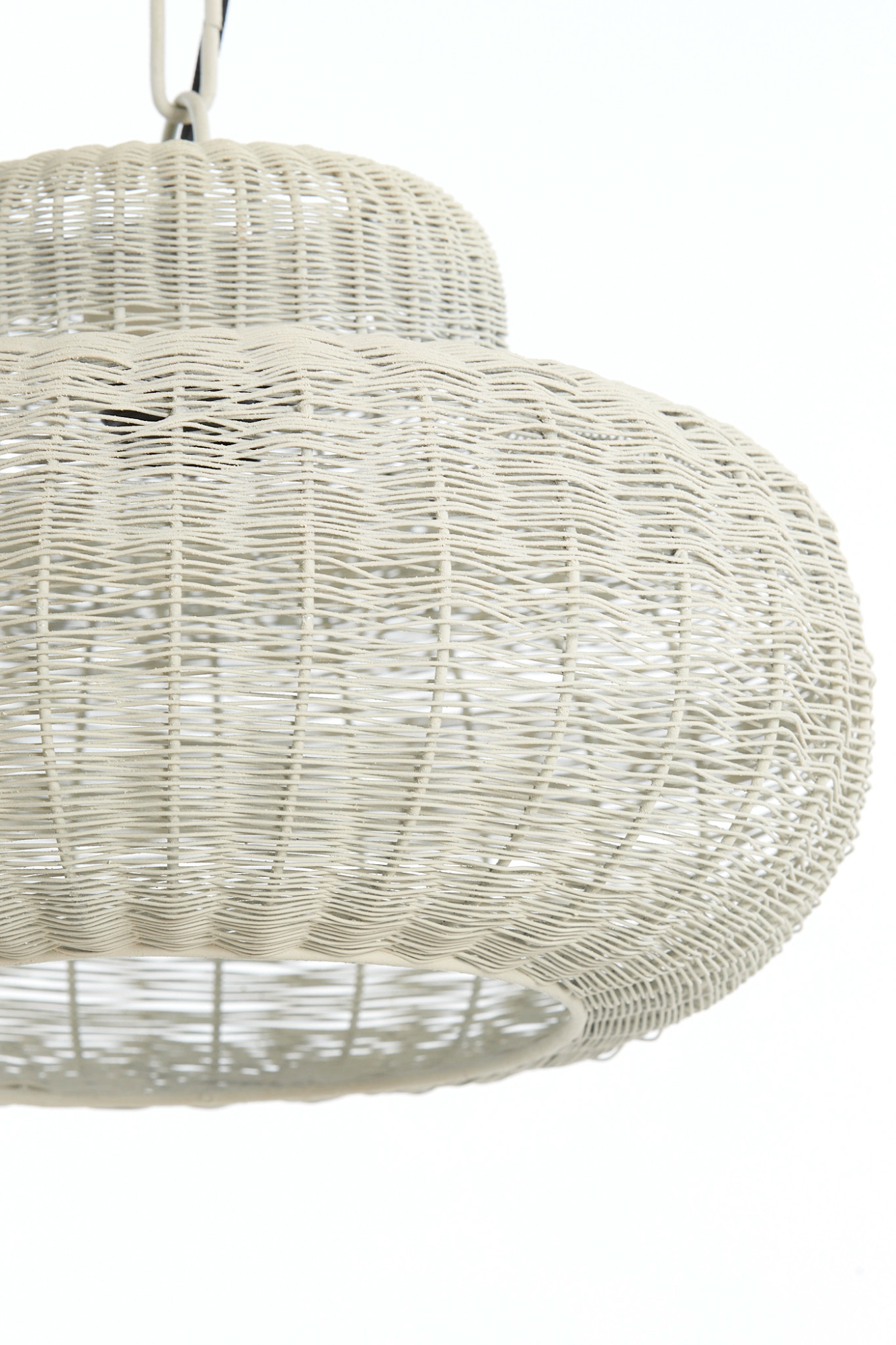 Weiße geflochtene Bast-Hängelampe Light & Living Piedra – Bild 3