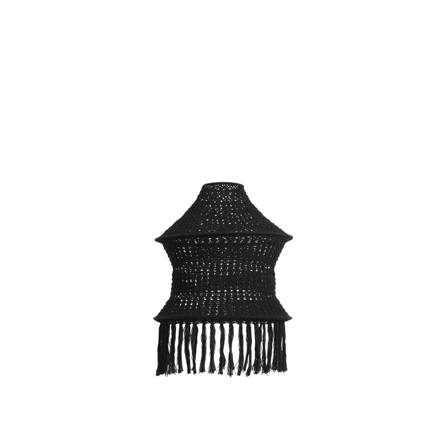 Geflochtener schwarzer Lampenschirm Light & Living Sanika