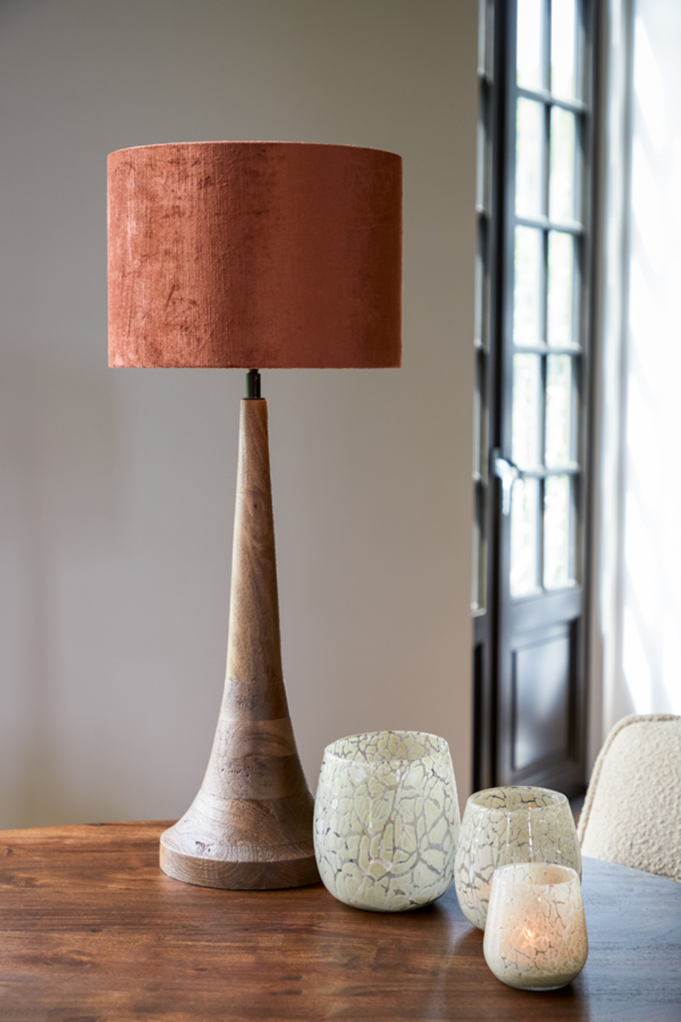 Rostfarbener Stoffschirm Light & Living Gemstone – Bild 4