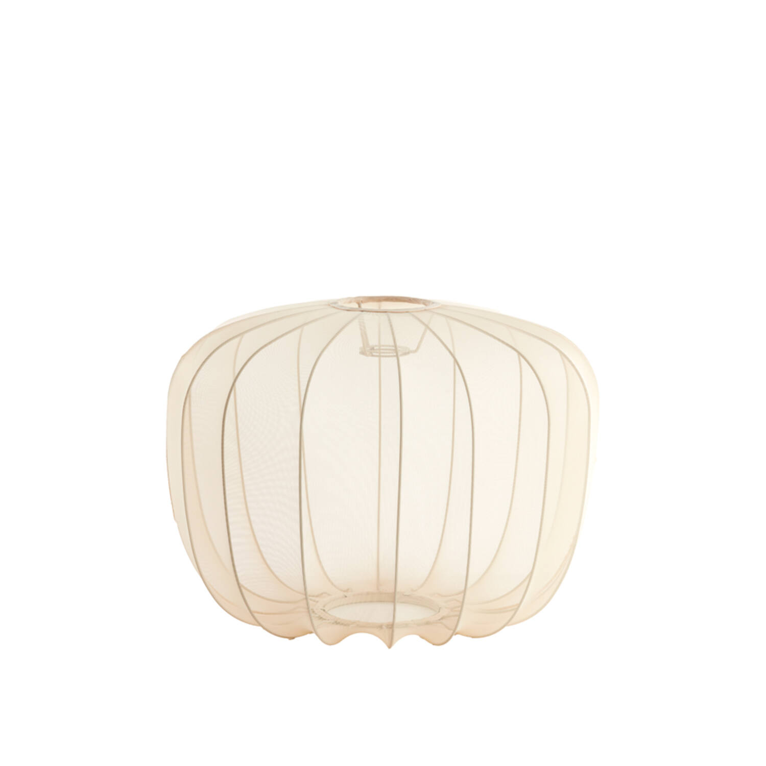 Beige Lampenschirm ovale Form Light & Living Plumeria