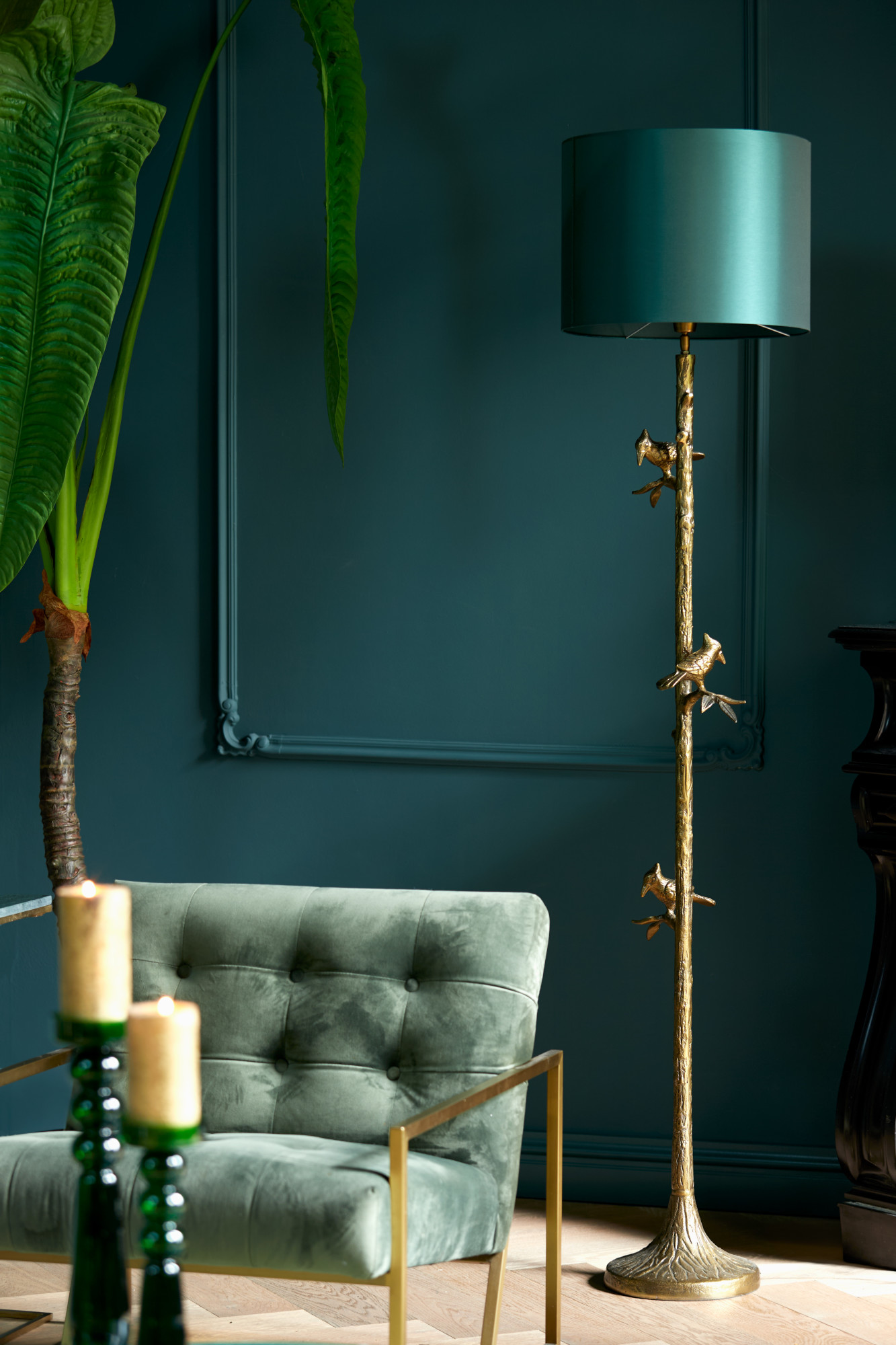 Grüner zylindrischer Lampenschirm für dein Interieur Light & Living Imani – Bild 4