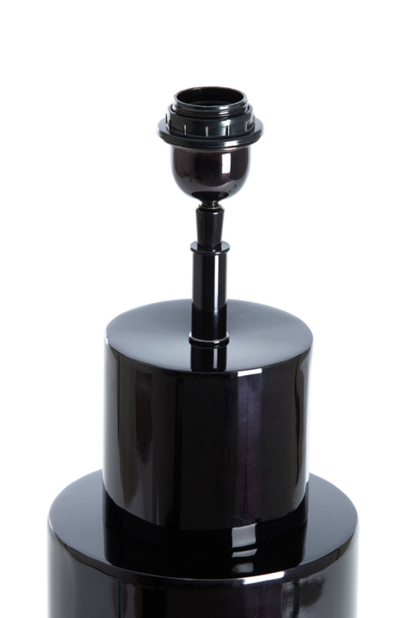 Schwarze Tischlampe mit glänzendem Fuß Light & Living Nino – Bild 3