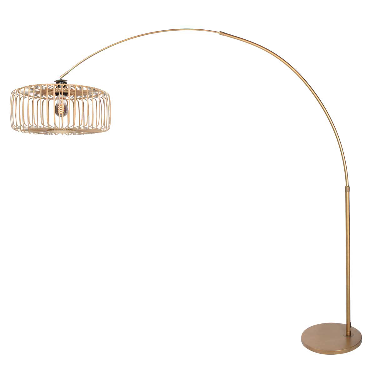 Bogenlampe Bronze mit naturfarbener Kappe Steinhauer Sparkled Light – Bild 2