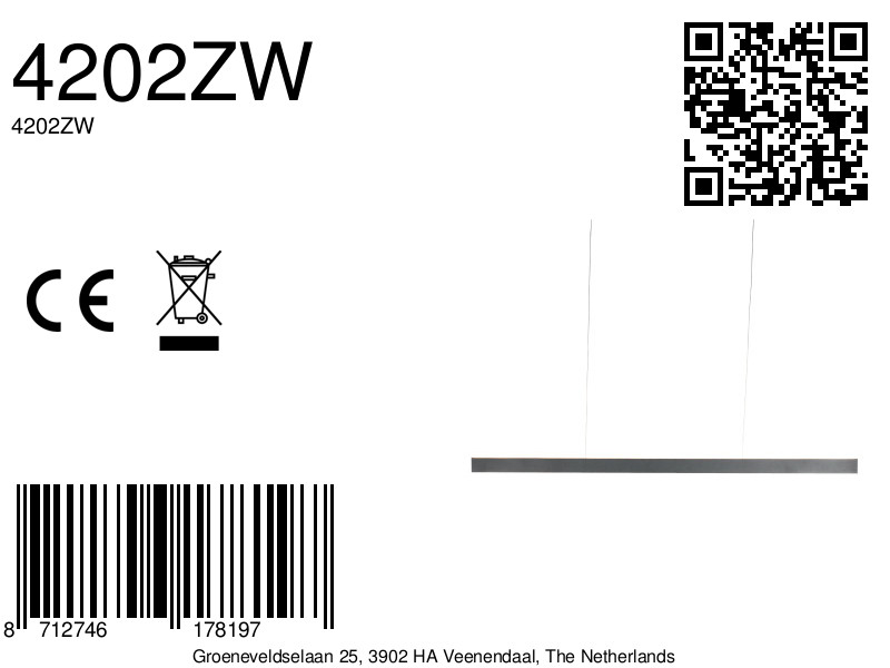 Schwarze Design-Hängeleuchte mit Up- & Downlight Mexlite BirghtLine – Bild 11