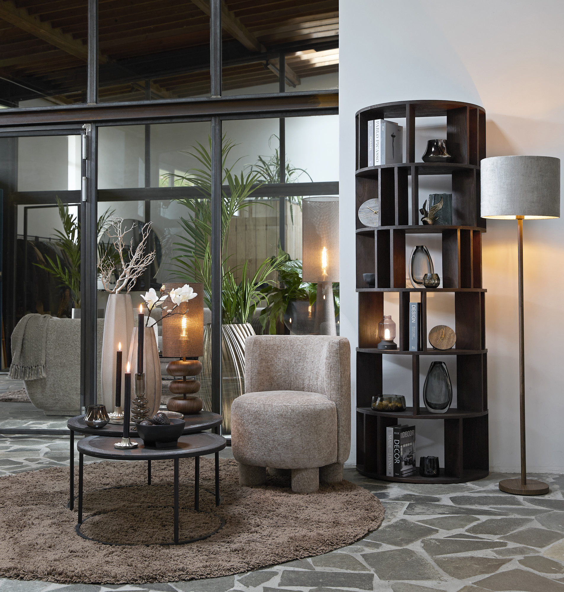 Silberfarbener zylindrischer Lampenschirm Light & Living Gemstone – Bild 4