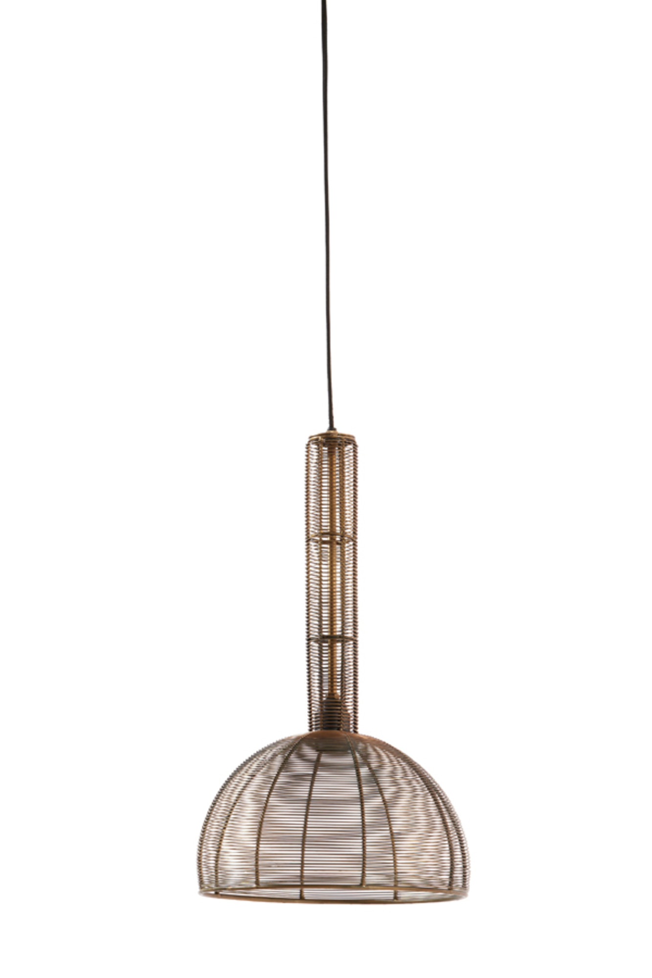 Braune Rattan-Hängelampe mit Metallrahmen Light & Living Tartu – Bild 2