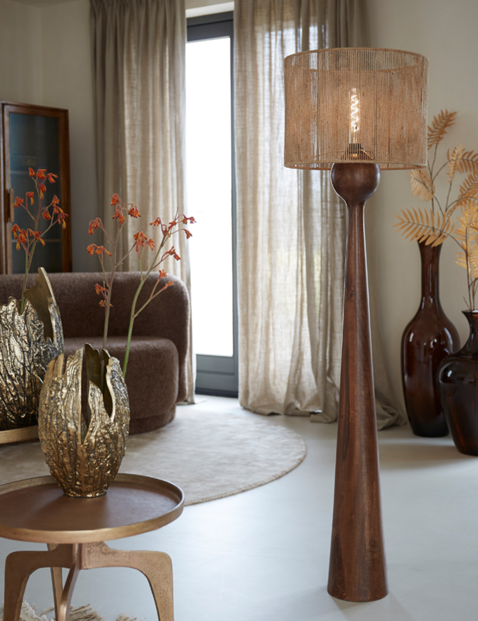 Gewebter Draht Lampenschirm natur Light & Living Tossa – Bild 4