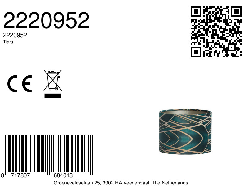 Lampenschirm Muster türkis Light & Living Tiara – Bild 7