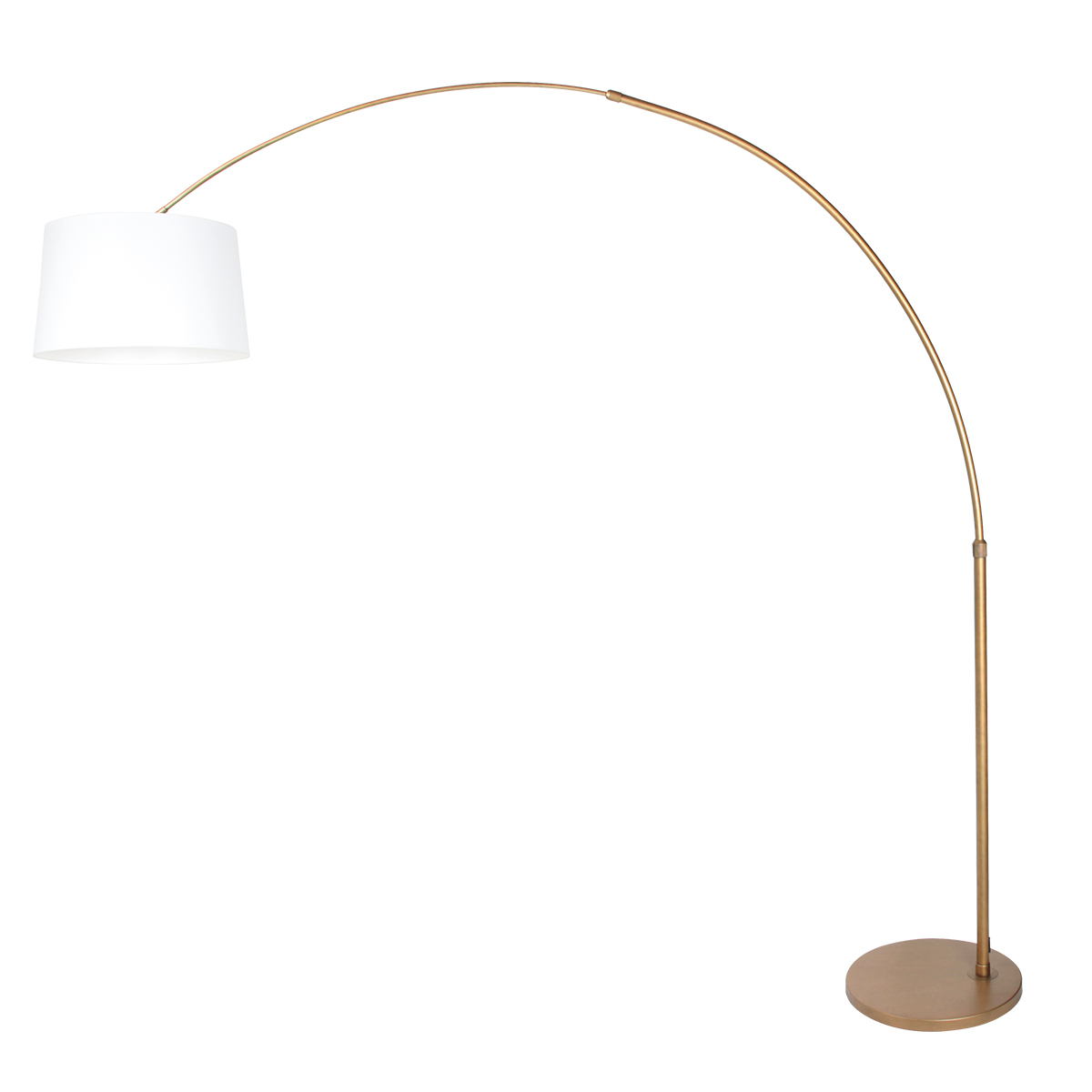 Bogenlampe Bronze mit weißem Stoffschirm Steinhauer Sparkled Light – Bild 2