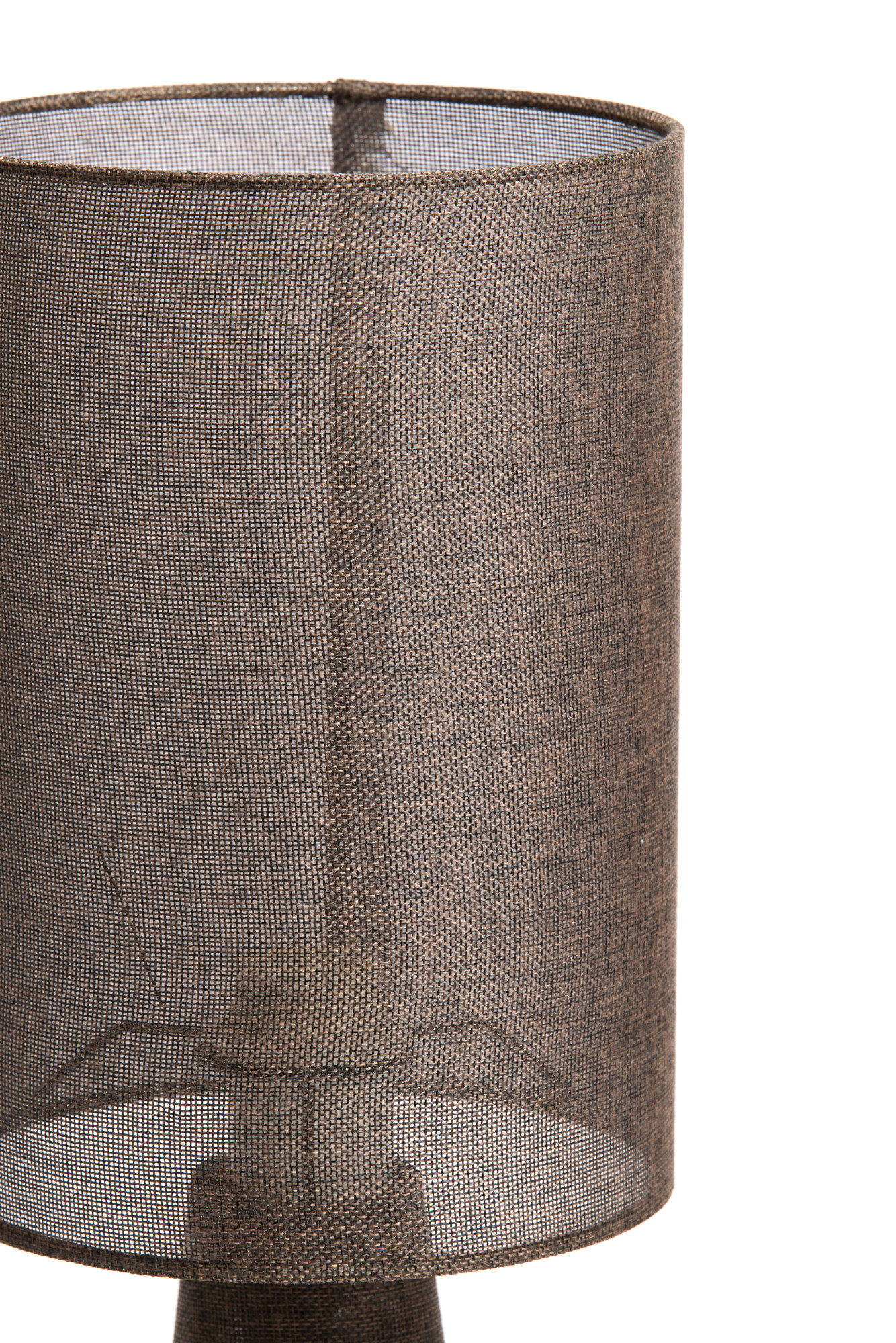 Braune klassische Stoff-Tischlampe Light & Living Micky – Bild 3