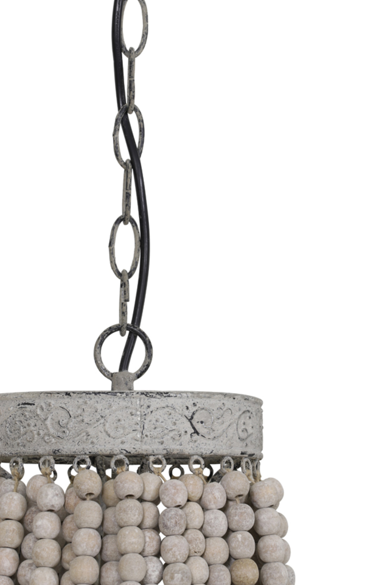 Hängelampe im Kronleuchter-Stil aus Holzperlen Light & Living Luna – Bild 6