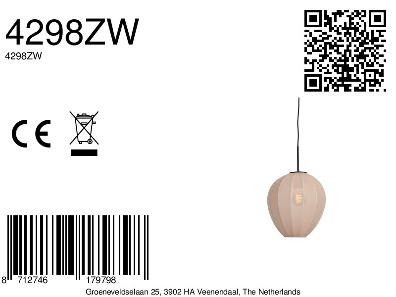 Cremefarbene Japandi-Hängeleuchte Mexlite HaloSwap – Bild 10