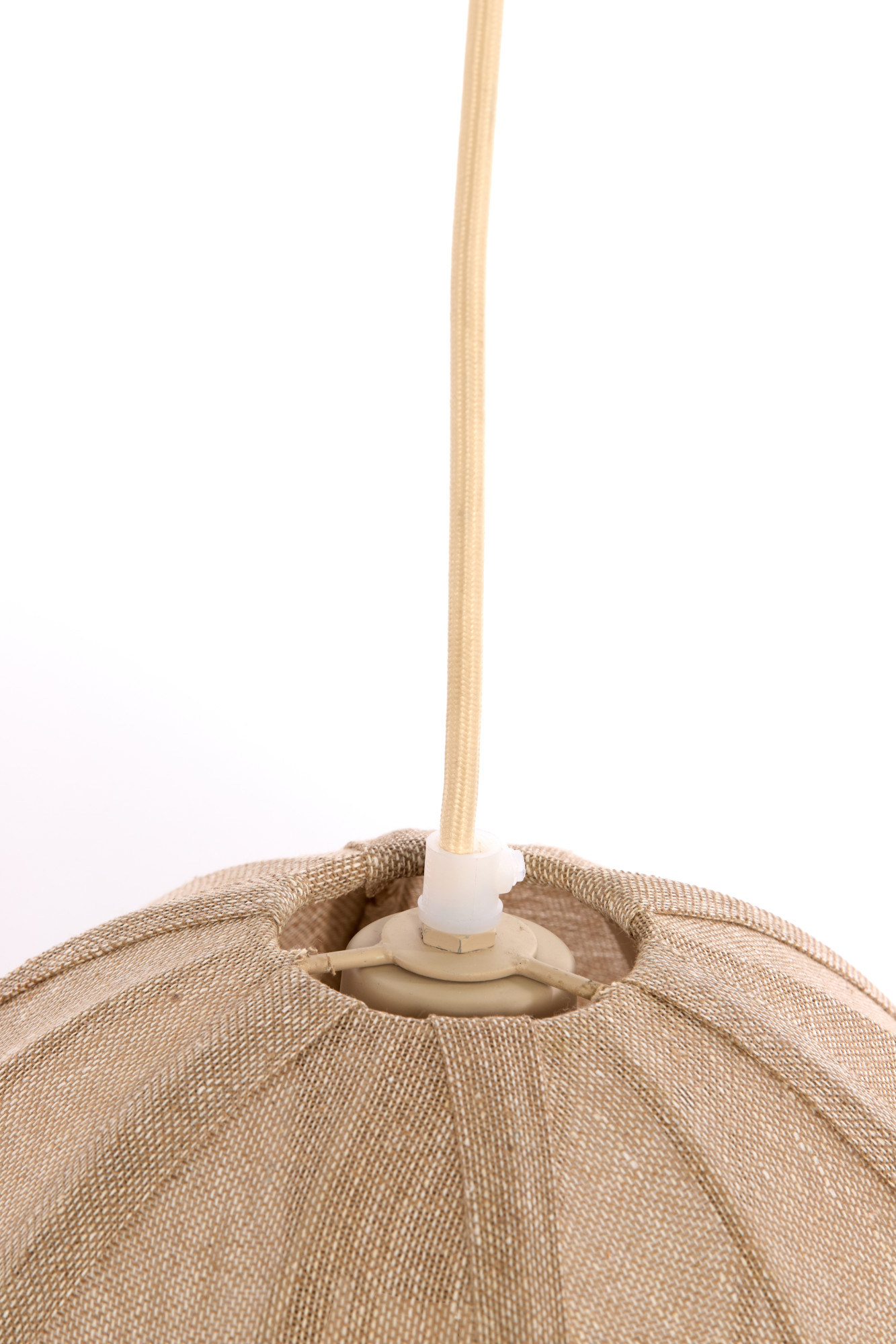 Sandfarbene Stoff-Hängelampe mit ruhiger Ausstrahlung Light & Living Sukau – Bild 5