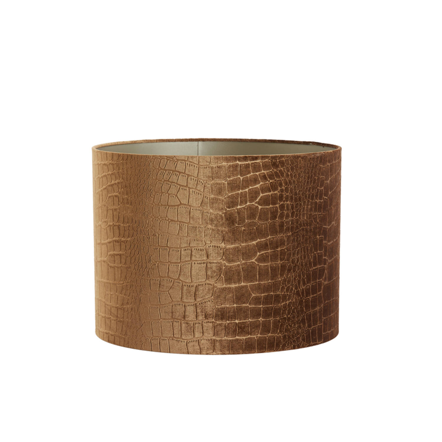 Lampenschirm in gold mit Krokodilprägung Light & Living Praya