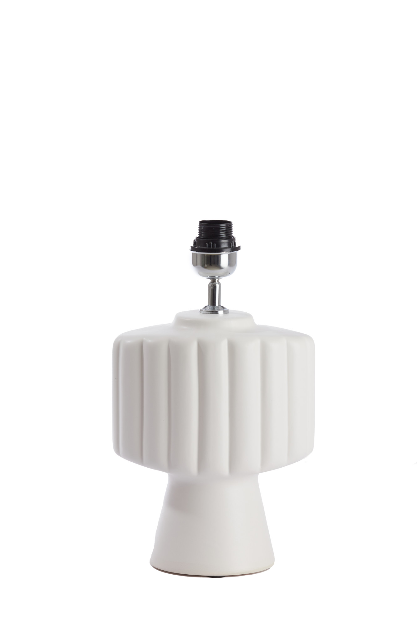 Rippige weiße Keramiklampenbasis Light & Living Gandara – Bild 2