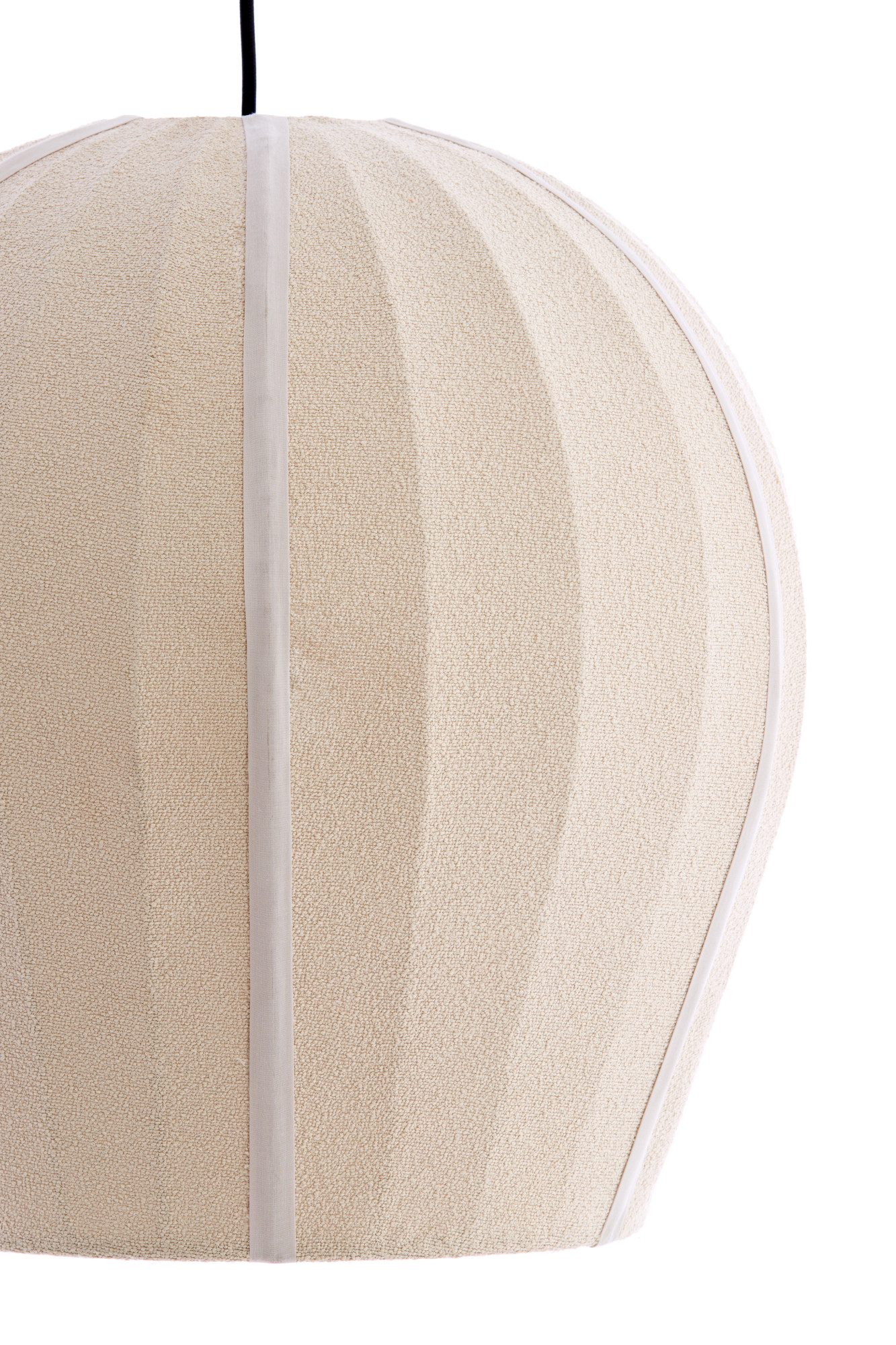 Beigefarbene Stoff-Hängelampe mit Rillenstruktur Light & Living Zagori – Bild 3