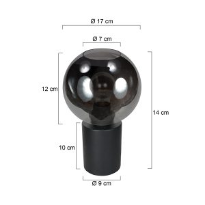 kleinekugellampenachtkästchenrauchglassteinhauerbloeba-ø15-7