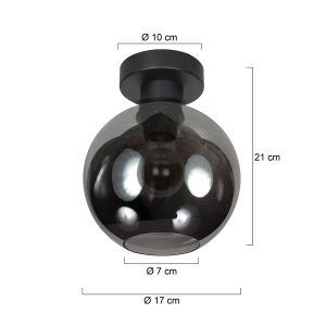 schwarzekugel-deckenlampeausglassteinhauerbloeba-ø15-7