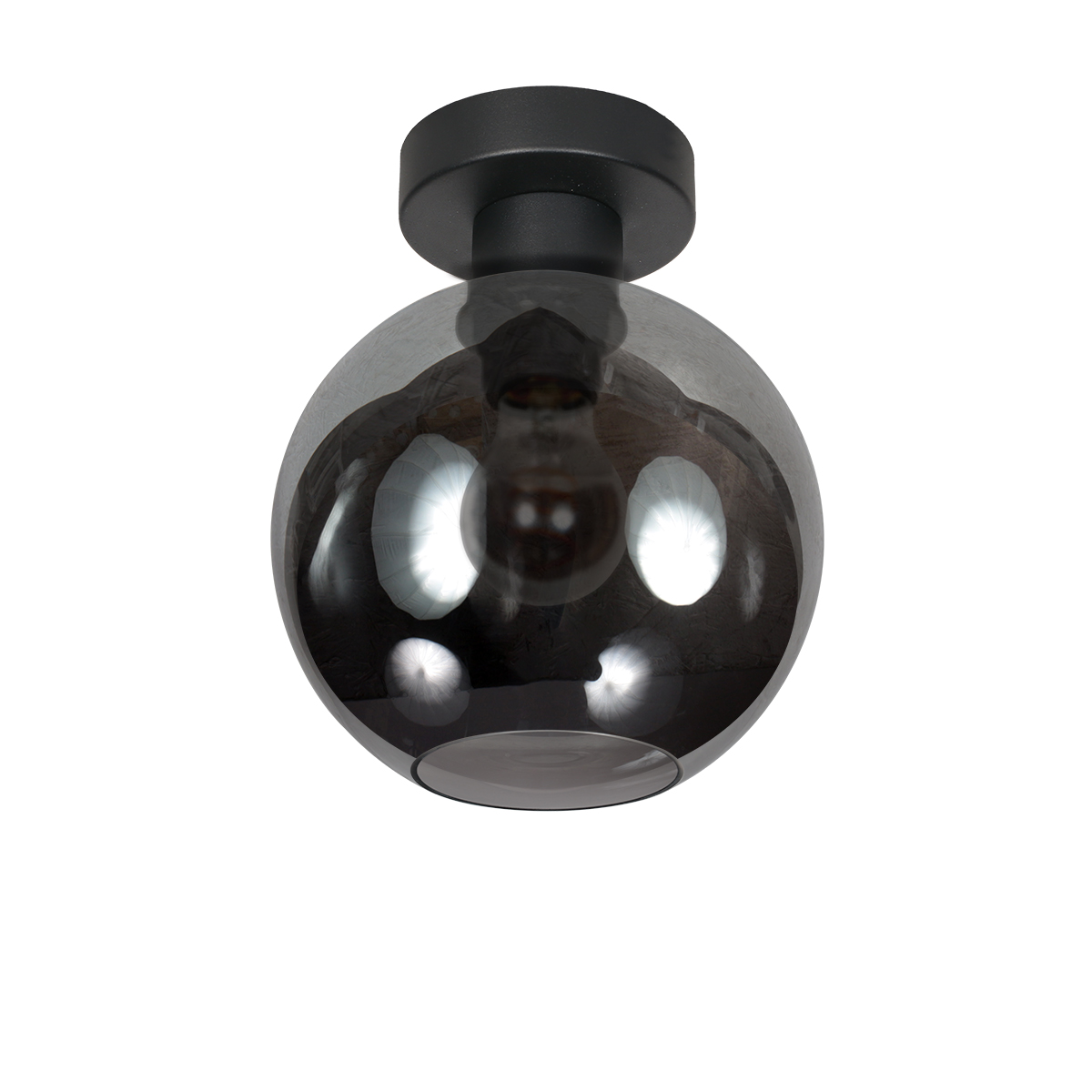 schwarzekugel-deckenlampeausglassteinhauerbloeba-ø15-1