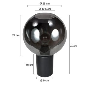schwarzeglastischlampekugelsteinhauerbloeba-ø25-7