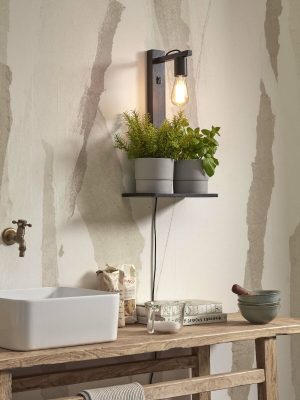 good&mojo-wandleuchte-flores-schwarz-bambus-e27-flores/w52/b-03